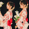 Ankle-Length Kimono Dress for Women – Traditional Japanese Yukata Cosplay Party Ethnic Streetwear