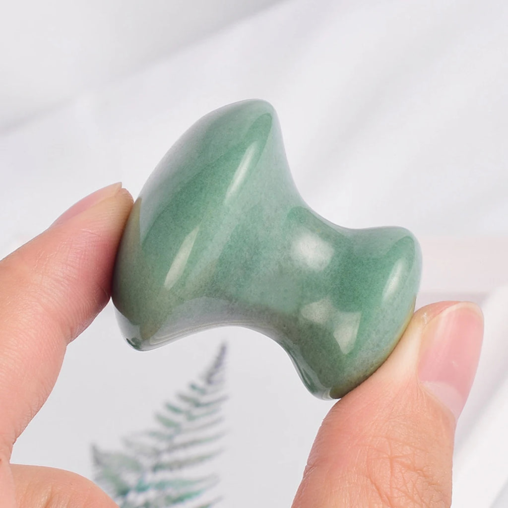 Natural Jade Mushroom Gua Sha – Facial & Body Massager for Lymphatic Drainage, Skin Sculpting & Anti-Aging