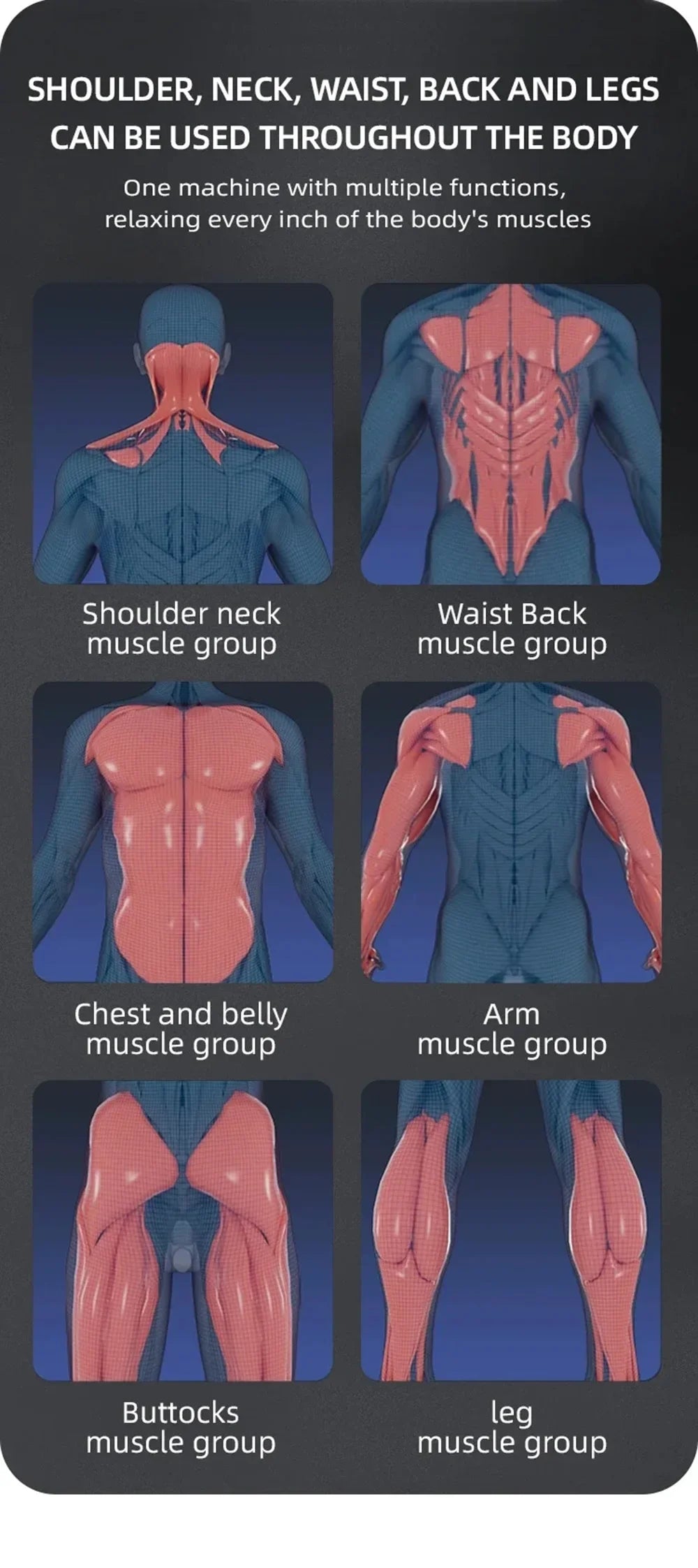 36W Heated Red Light Roll Massager 360° Rotating Inner Ball for Whole Body Anti-Cellulite