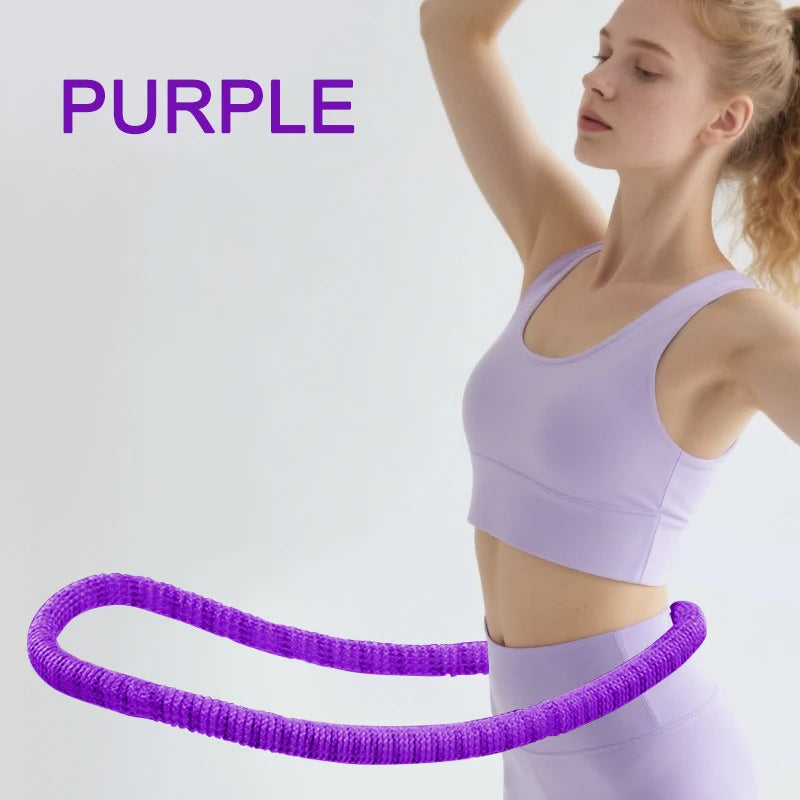 Women's Foldable Fitness Hoop – Soft Waist-Friendly Spring Design for Slimming & Cardio Workouts