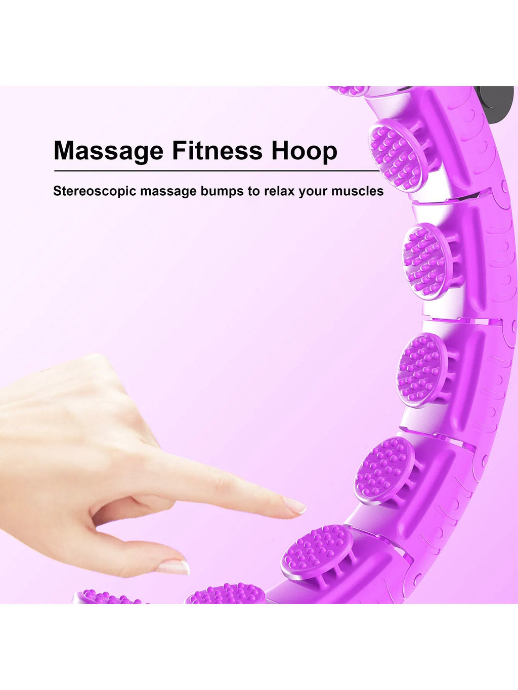 Adjustable Weighted Massage Hula Hoop with Detachable Links – Fitness Hoop for Weight Loss & Core Workout
