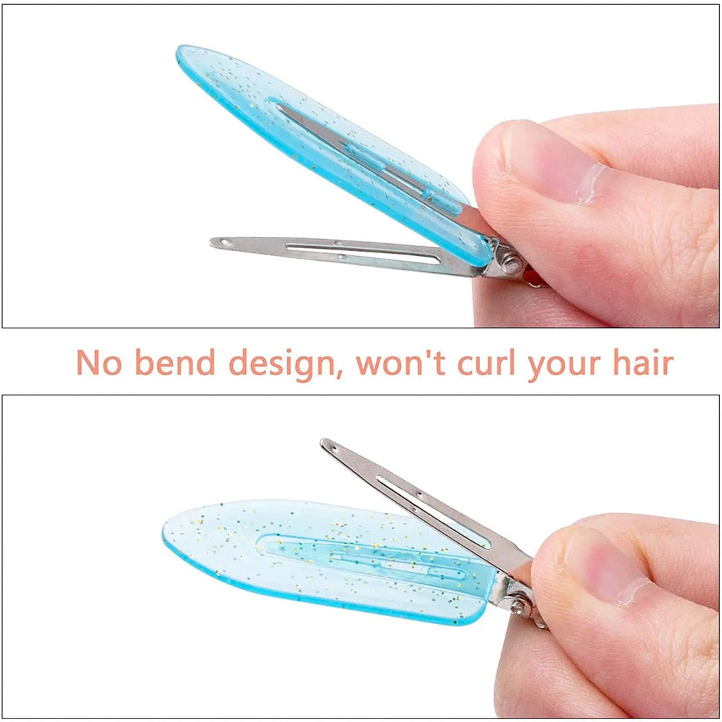 No-Trace Duckbill Hair Clips 10/20 Pack – Cream Gel Bang & Sectioning Clips for Women