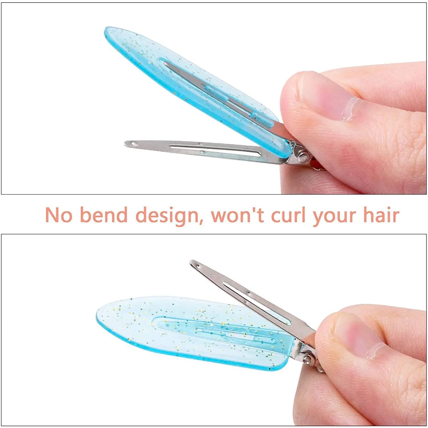 No-Trace Duckbill Hair Clips 10/20 Pack – Cream Gel Bang & Sectioning Clips for Women