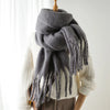 Cashmere-Feel Oversized Tassel Pashmina Shawl – 240 x 38 cm (94 x 15 in) Warm Winter Scarf for Women