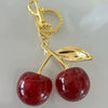 Red Cherry Pendant Keychain for Women — Cute Bag Charm & Car Keyring