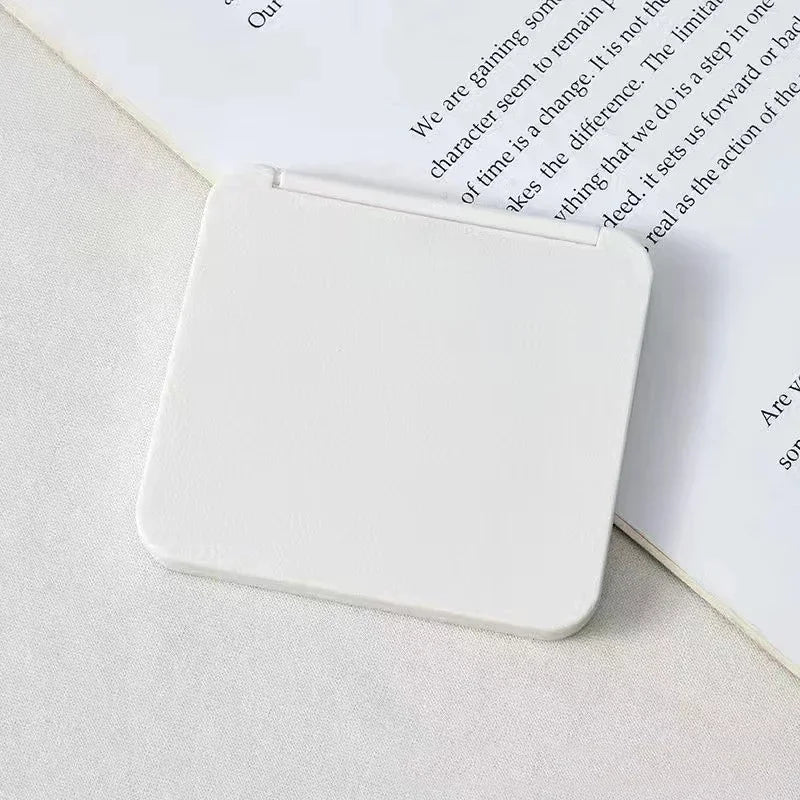 Double-Sided Mini Pocket Makeup Mirror Portable Compact Hand Mirror for Women & Girls Cute Square Design Multiple Colors