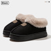 Fleece Lined Ankle Winter Slippers for Women Lightweight EVA Thick Sole Indoor Outdoor Warm Home Shoes (Multiple Colors)
