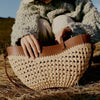 Women 2-in-1 Woven Straw Shoulder Bag – Adjustable Strap Large Capacity Dumpling Beach Bucket Bag