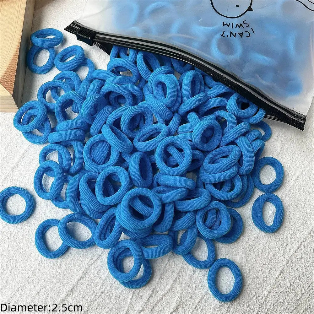 50-Pack No-Damage Elastic Hair Ties for Women & Girls – Seamless Ponytail Holders (Assorted Colors, Includes Black)