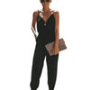 Women's Summer Backless Deep-V Strappy Floral Jumpsuit Romper - Casual Sleeveless
