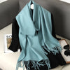 Women’s Long Winter Scarf – Cashmere Blend Shawl Hijab Wrap, Solid Colors, 200×33 cm (79×13 in) – 62 Colors