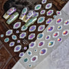Gold Snowflake & Snowman 3D Self-Adhesive Christmas Nail Stickers with Rhinestones, 10.3 x 8 cm (4.06 x 3.15 in) Sheet