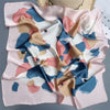70 x 70 cm (27.6 x 27.6 in) Floral Satin-Look Polyester Square Scarf - Women's Headscarf, Hijab, Hair Band & Wrist Wrap