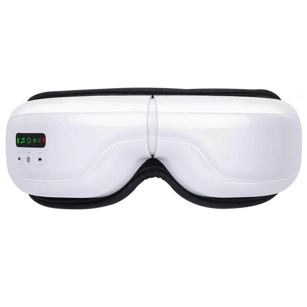 Heated Bluetooth Eye Massager for Migraine Relief & Dry Eyes - Portable Eye Mask with 5 Massage Modes