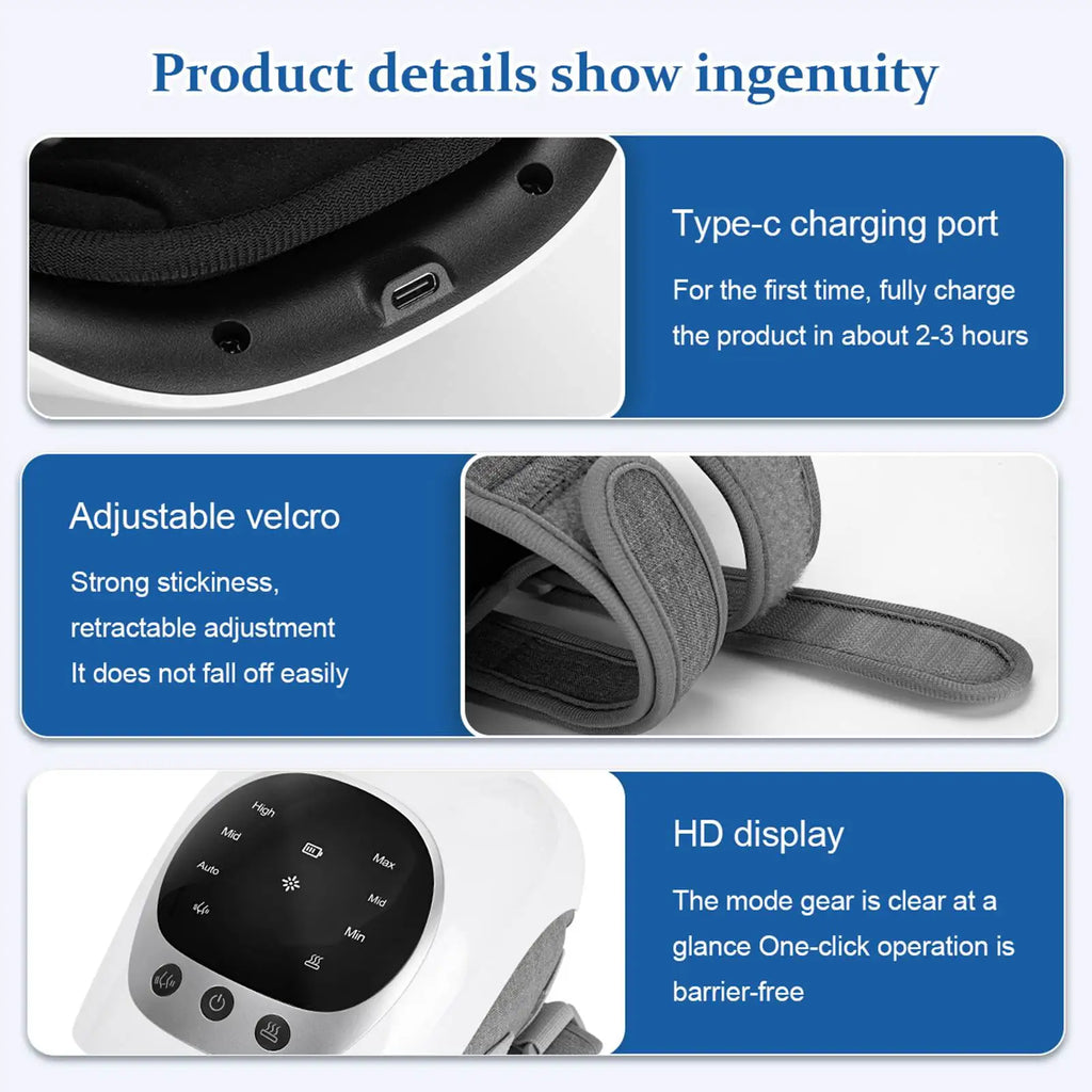 Cordless Electric Head Massager – Handheld Scalp & Hair Scratcher, Portable White