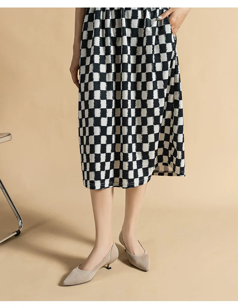 Women's Pointed-Toe Knit Slingback Pumps, Breathable Latex Insole & Anti-Slip Rubber Sole, 3.5 cm (1.38 in) Mid Heel