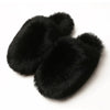 Women's Faux Fur Slippers, Plush Fuzzy Slides, Cozy Flat House & Outdoor Shoes