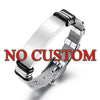 Punk Personalized Engraved ID Bracelet - Stainless Steel Wire-Cable Toggle Clasp Men's Friendship Bracelet
