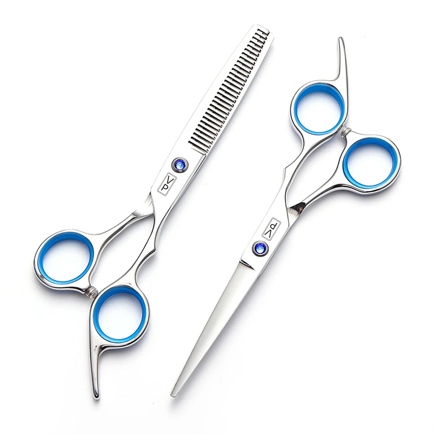6 in (15.2 cm) Stainless Steel Hair Shears - 30-Tooth Thinning & Cutting Salon Barber Scissors