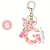 A-Z Letter Keychain – DIY Metal Initial Pendant Key Ring for Women & Men, Car & Party Gift