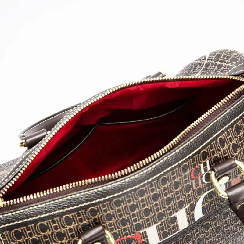 CHCH Women's Floral Bucket Bag - Large Capacity PVC Handbag for Travel & Events