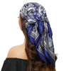 Square Satin Foulard Scarf 90 x 90 cm (35 x 35 in) Neckerchief Bandana Hijab for Women