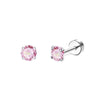 2-Pack Stainless Steel Heart & Moon Screw-Back Stud Earrings for Tragus & Cartilage Piercing, Silver