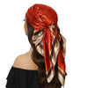 Square Satin Foulard Scarf 90 x 90 cm (35 x 35 in) Neckerchief Bandana Hijab for Women