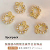 Flat Pearl & Rhinestone Nail Art Decorations - Metal Alloy Charms 1 Pack | Wreath Star Bow Butterfly Koi Manicure Accessories