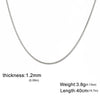 Round Snake Chain Necklace Stainless Steel Unisex 0.9mm–2mm | 16–24 in (40–60 cm) Pendant & Layering Chain