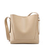 Zency Two-Layer Split Leather Large Bucket Shopper Shoulder Tote Bag – Commuter Handbag for Women