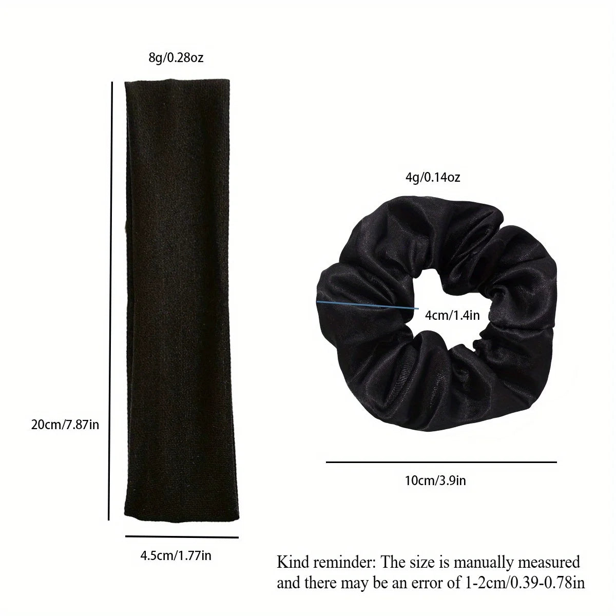 10-Pack High-Stretch Sports Headbands for Women & Girls – Elastic Sweat-Absorbent Running & Yoga Hairbands, Minimalist Solid Polyester Headwraps