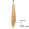 Christmas Color Braid Ponytail Extension with Elastic Tie - Straight Sleek Tube Wrap, Heat-Resistant Synthetic Hair