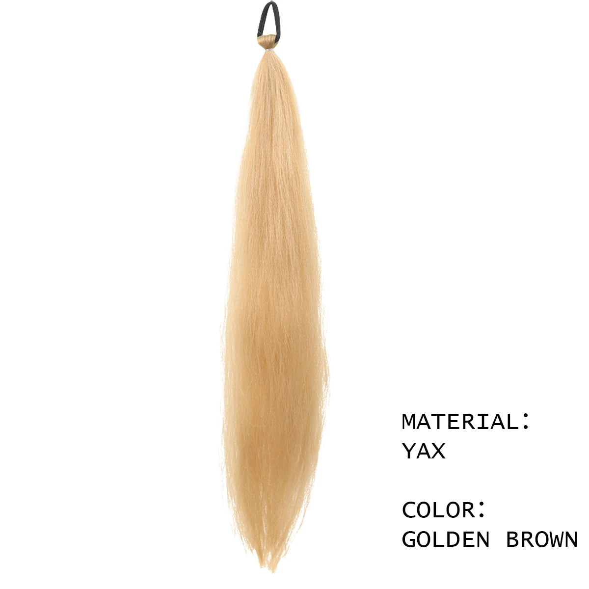 Christmas Color Braid Ponytail Extension with Elastic Tie - Straight Sleek Tube Wrap, Heat-Resistant Synthetic Hair