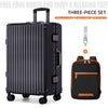 Hardside Aluminum-Frame Spinner Luggage with USB & Combination Lock — 20, 24, 26, 28 Inch (51/61/66/71 cm) Carry-On & Checked Suitcase