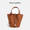 MENDY Women's Genuine Cowhide Leather Bucket Bag Large – Luxury Leather Tote Handbag Shoulder & Crossbody