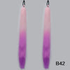Braided Synthetic Ponytail Extension with Elastic Band – Long Kinky Straight High-Temp Hairpiece for Women & Girls (Pink Purple Blue)