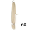 DIY Heat-Resistant Synthetic Boxing Braid Ponytail Extension - Silky Straight 160g (Black/Brown)
