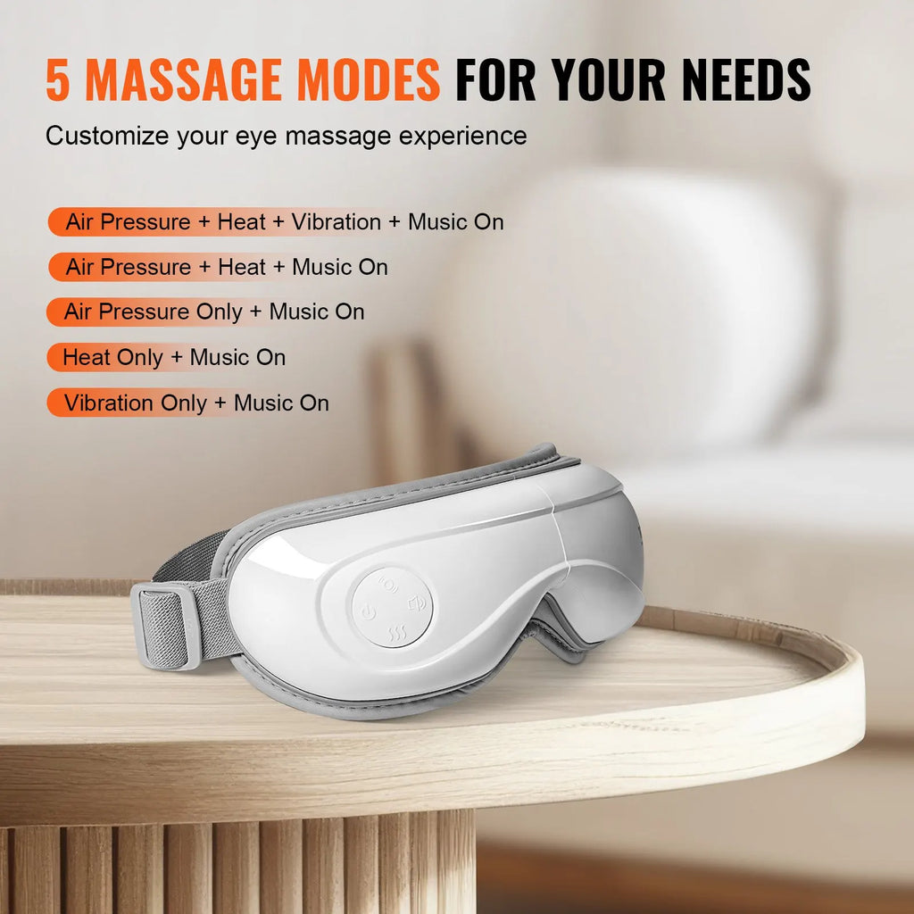 Eye Massager With Heat & Remote Eye Care Device 5 Modes Bluetooth Music