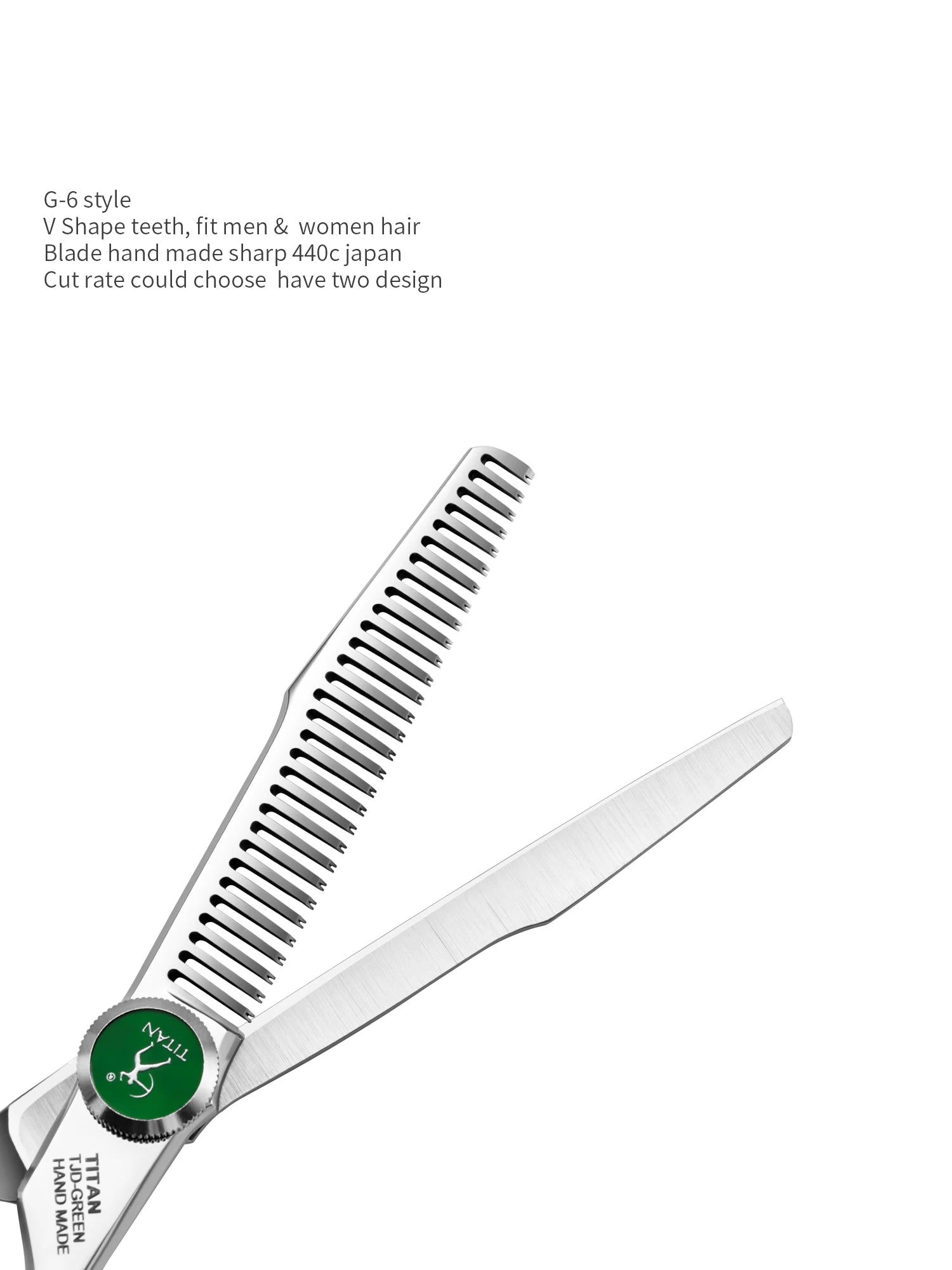 Titan Hairdressing Scissors 6-Inch Professional Barber Cutting & Thinning Shears