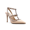 Gladiator Heeled Sandals for Women Rivet Ankle Strap Patent Leather Thin High Heels (6–10 cm / 2.4–3.9 in)