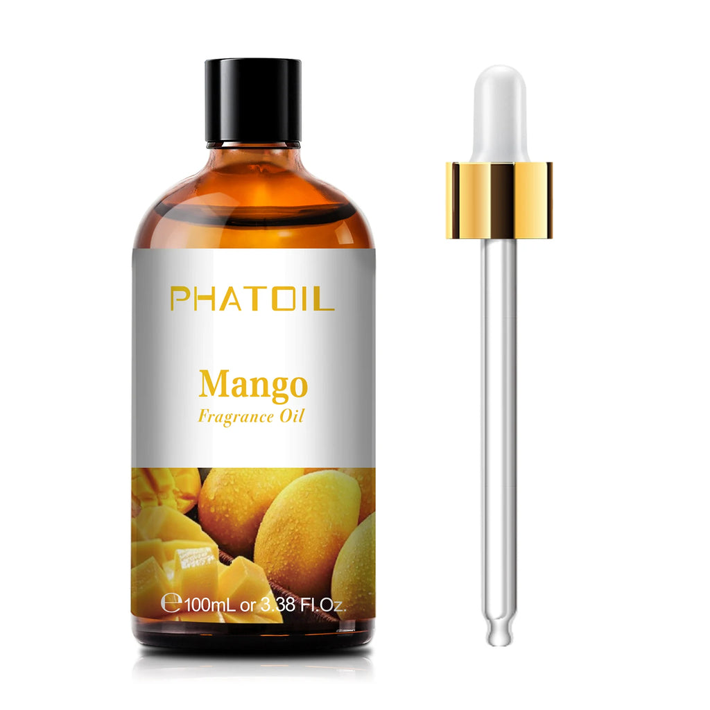 PHATOIL 100ml (3.4 fl oz) Fragrance Oil — Coconut, Peach, Blueberry, Mango, Apple, Banana, Grape, Lemon for Diffusers, Soap & Candle Making