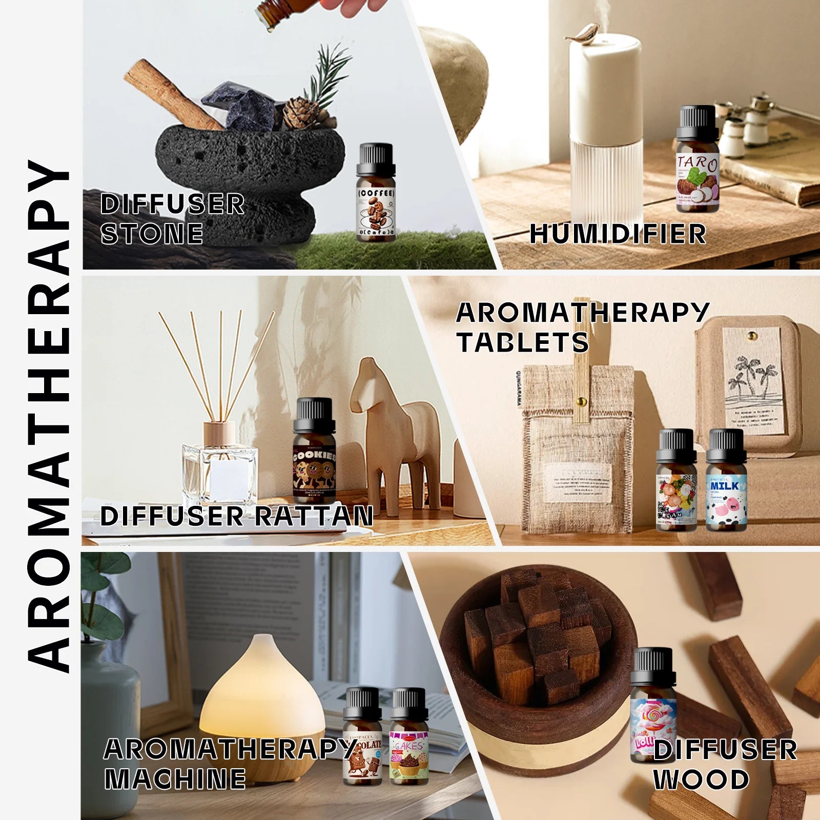 17-Pc Gourmet Essential Oil Set (17 x 10ml / 0.34 fl oz) – Long-Lasting Perfume Scents for Diffusers, Candles & DIY Gifts for Women