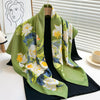 90 x 90 cm (35 x 35 in) Twill Silk-Feel Square Scarf – Women’s Luxury Tree Print Head Scarf, Shawl, Hijab, Bandana