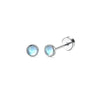 2-Pack Stainless Steel Heart & Moon Screw-Back Stud Earrings for Tragus & Cartilage Piercing, Silver