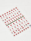 Pink Christmas Tree 5D Embossed Nail Art Stickers – Snowflake & Star Self-Adhesive Decals (4.06 x 3.15 in / 10.3 x 8 cm)