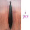 Colorful Synthetic Ponytail Extensions 2-Pack – Long Straight Braided Hairpiece with Elastic Band | High-Temp Fiber