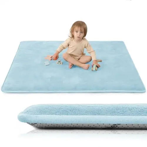 Large Non-Slip Thick Foam Baby Play Mat – Soft Coral Velvet Rug for Kids & Yoga, Living Room Floor Mat