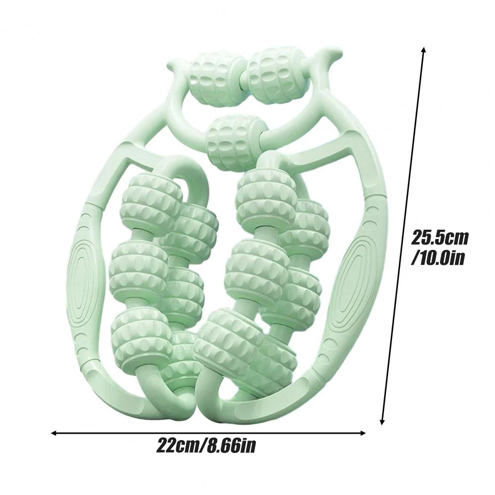 12-Wheel Manual Leg & Body Massage Roller – Full-Coverage Thigh, Calf & Arm Muscle Relief