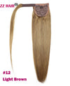ZZHAIR 100% Human Remy Clip-In Wrap-Around Ponytail 16-26 in (40-66 cm) 140g Machine-Made Straight
